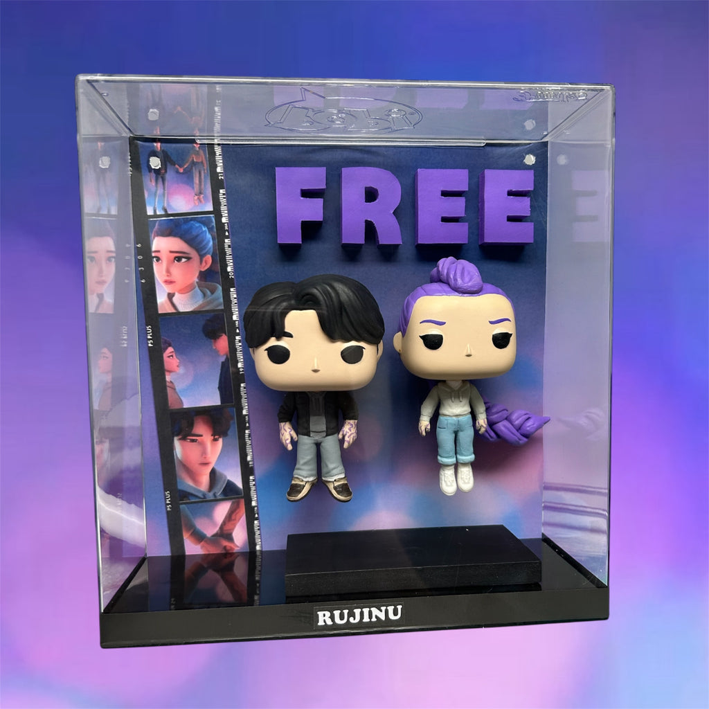 Pop k pop demon hunters Rujinu vitrine duo