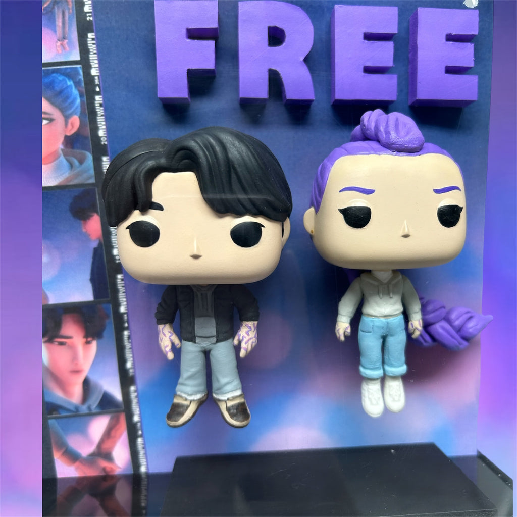 Pop k pop demon hunters Rujinu vitrine duo